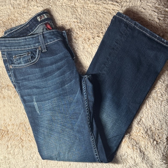 BKE Denim - BKE Women's Boot Cut Stretch Jeans in Dark Blue Wash